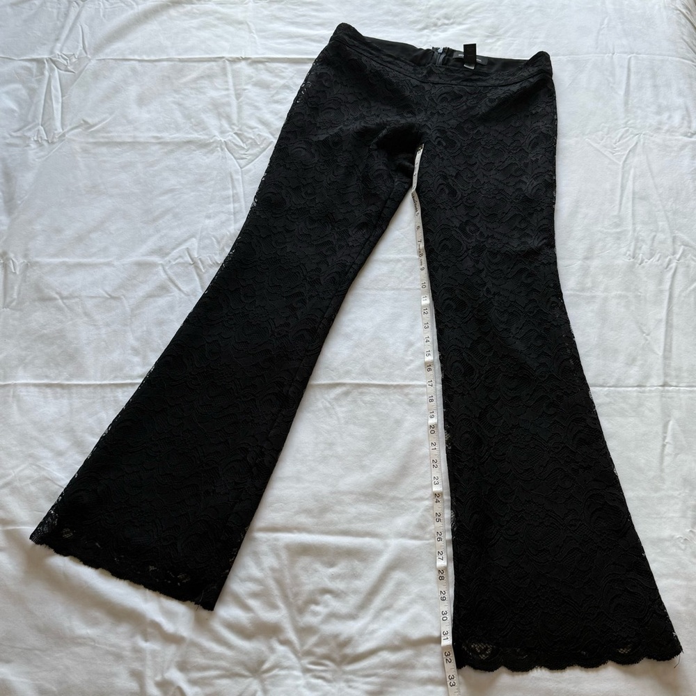 MODA International Black Lace Flare Pants